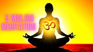 5 Min. Om Meditation Music With Beautiful Water Sound and Calming Bell || Relaxing Om Chanting.. #om