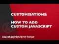 Customisations and how to add custom JS - Kallyas WordPress theme v4.0