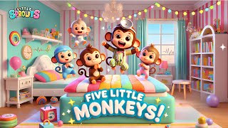 Five Little Monkeys Jumping on the Bed | Children Nursery Rhymes \u0026 Kids Songs |✨ LITTLE SPROUTS✨