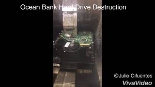 Shredding Computer Hard Drives At The Ocean Bank Corporate Office