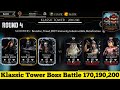 Klassic Tower Bosses Battle 200 & 170 , 190 Fight + Rewards | MK Mobile