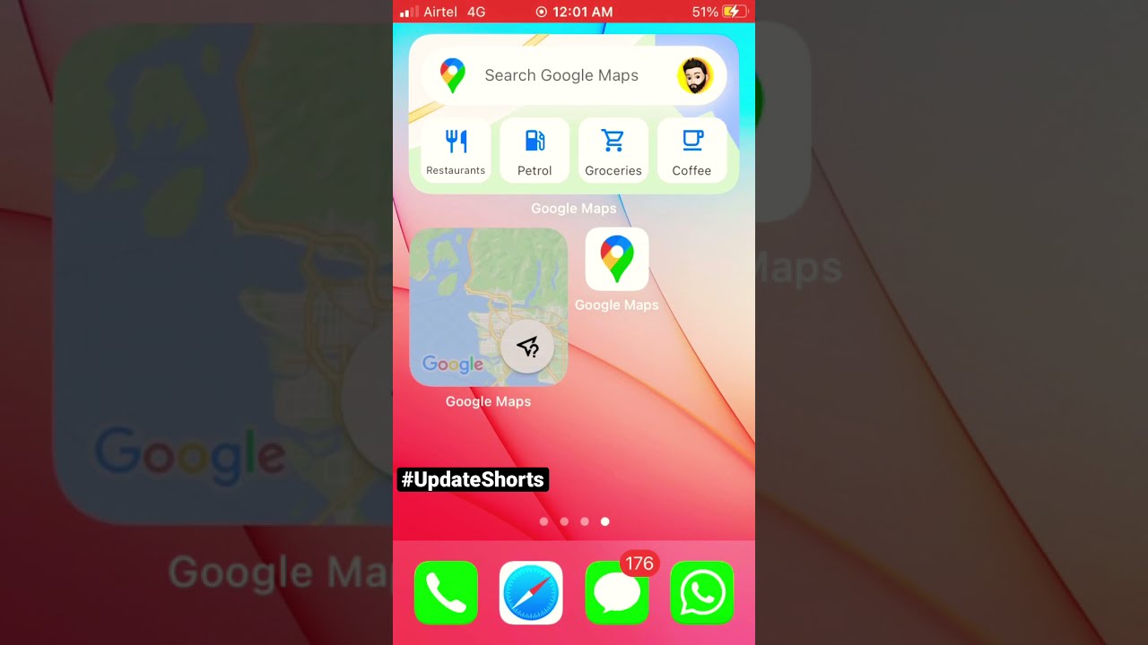 iOS Google Maps updates Google Map widgets for iPhone home screen #Shorts