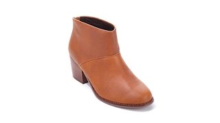 TOMS Leila Leather Ankle Bootie