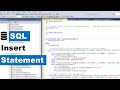 SQL INSERT STATEMENT | SQL TUTORIAL | BEGINNER SQL TUTORIAL | SQL INSERT TUTORIAL