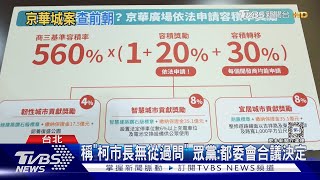 柯文哲放水京華城容積率? 蔣萬安:政風處已啟動調查｜TVBS新聞 @TVBSNEWS01