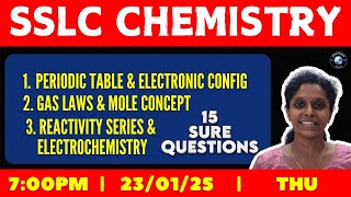 SSLC PUBLIC EXAM | CHEMISTRY |  CHAPTERS 1,2,3 | 15+ IMPORTANT QUESTIONS