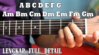 Belajar Kunci Gitar Dasar Cepat Untuk Pemula [Major dan Minor] FULL DETAIL