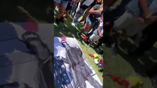 Eazy E 55th Birthday and new headstone / tombstone unveiling. Cemetery Tim