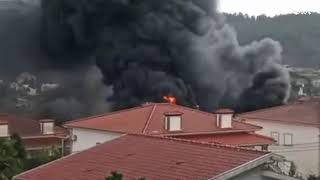 Incêndio em Guimarães num armazém