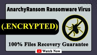 || SOLVED โ
๐|| AnarchyRansom (.ENCRYPTED) ransomware virus - Removal and Decryption