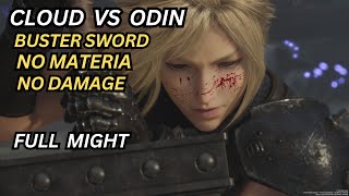 FFVII Rebirth Cloud Solo Vs Odin (No Damage, No Materia, Full Might)