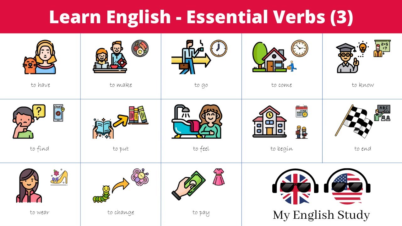 Learn English Vocabulary #21 | English Verbs (3) - YouTube