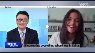 Emma Raducanu talking about chinese food