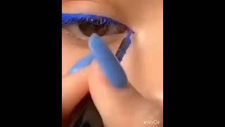 nyx blue eyeliner used by celebrites 🥰#makeup#beauty#viralshorts#tiktokmakeup#youtubeshorts