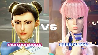 Street Fighter 6 Online Matches #11 RichtiBiscuits [Chun Li] vs Sleepless [Manon]