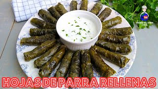 Cómo hacer Hojas de Parra Rellenas de Carne y Arroz | Dolma | Yaprak |  Sarma | Comida Árabe