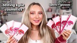 TESTING KYLIE COSMETICS | Lip Kits and Lip Gloss swatches | FIRST IMPRESSION!!!