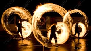 Фаер шоу. Огненная мельница Fire Show. Mill Fire