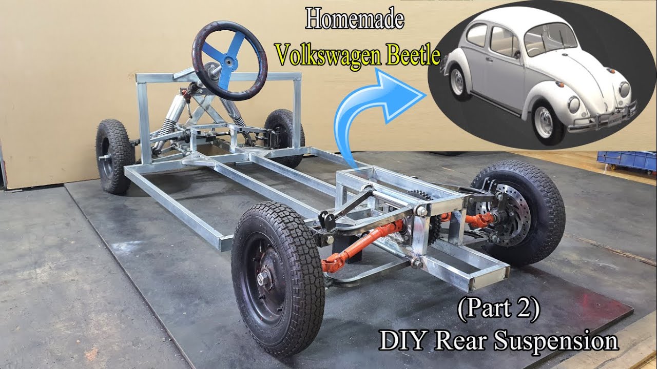 Homemade A Mini Volkswagen Beetle ( Part 2 - DIY Rear Suspension) - YouTube