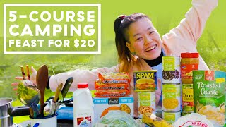 I Made 5 Meals For Four People On A $20 Budget While Camping | Delish