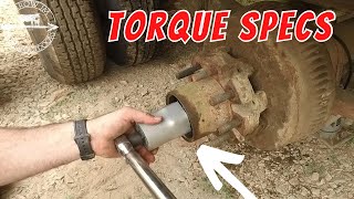 Fixing Dexter 10K Trailer Axle Hub Seals and Brakes - Axle Nut Torque Sequence and Specs