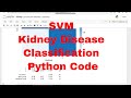 Kidney Disease Classification SVM  from Scratch Python Code / SVM kidney classification Python Code