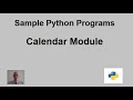 Python Calendar Module
