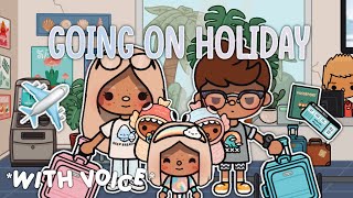 Family Of Five Goes On A Holiday Trip ✈️ 🏝 | *WITH VOICE* | Toca Boca Family Roleplay