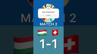 HUNGARY Vs SWITZERLAND Score Prediction! #shorts #predictions #euros #football #prediction #game