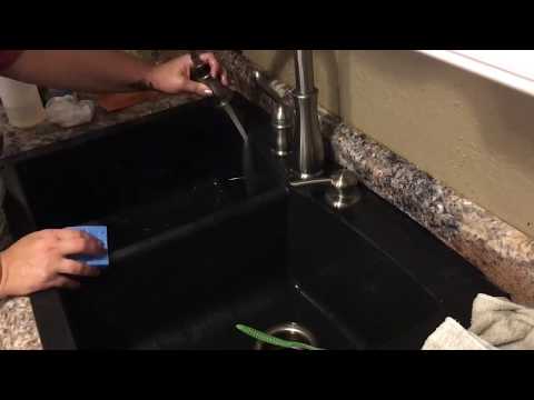 Cleaning, and Maintaining, a granite composite sink. Cleaning, and Maintaining, a granite composite sink.