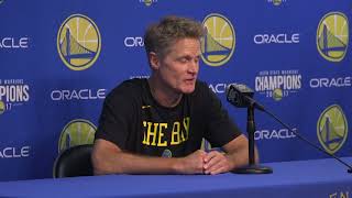 Kerr refuses to give starting lineup, talks about 'The Crown' instead