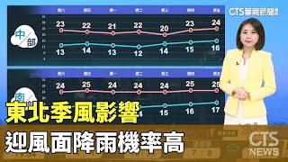 東北季風影響　迎風面降雨機率高｜華視生活氣象｜華視新聞 20250221@CtsTw