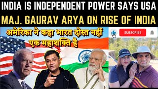 Major Gaurav Arya on US Says India Not Friend But a Superpower | The Chanakya Dialogues Reaction