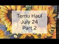 Temu Craft Haul July 2024 - Papers, Stickers, Washi Tape& More - Part 2