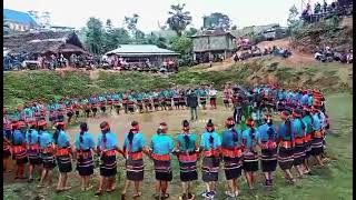 Folk song dance presented by Loakho Women's in Konyak Aoleang festival celebration