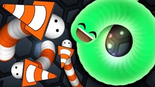 Slither.io Trolling With Secret Cone Skin Hack? Immortal Snake!(Slitherio Funny Moments)