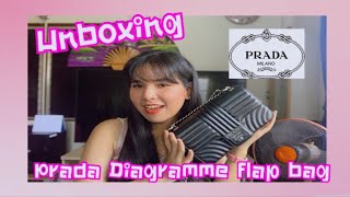 Unboxing เห่อแกะกล่อง Prada Diagramme medium leather bag