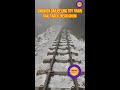 Snow on Darjeeling toy train rail track, Darjeeling Himalayan Railway, DHR, West Bengal