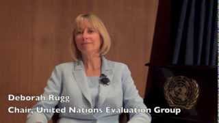 UNEG Chair Deborah Rugg on UN Secretary General's remarks at Evaluation Week 2013.