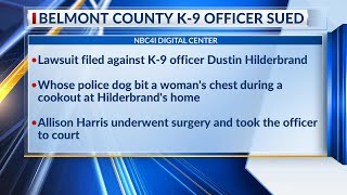 Belmont County K-9 officer sued after dog bites woman at backyard barbeque