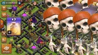 clash of clans 100 wall breakers vs goblin base