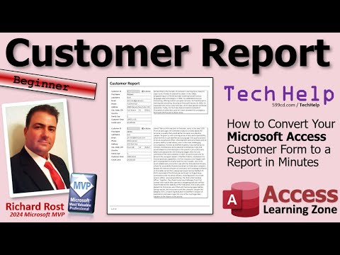 How To Convert Your Microsoft Access Customer Form To A Report In