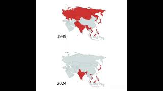 China's territorial disputes with countries over time! #map #china #territory #claims #youtubeshorts