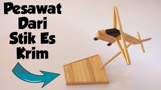 Membuat Miniatur Pesawat Terbang Dari Stik Es Krim