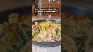 Low-Carb Shrimp Pesto Pasta