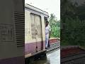 Train Manager Sir 🙏 Leaving Station Amidst Heavy Rainfall #Shorts