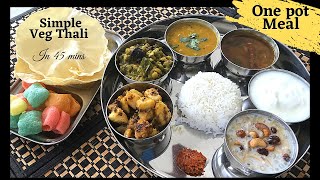 தமிழில்- Simple Veg Thali Recipe in Instant Pot within 45 min #Malinisignature