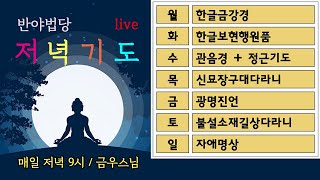 반야법당 저녁기도   / 2022.4.16 / 토요일 신중기도 / 영가의 장애를 받는 비구 이야기