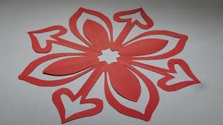 How to make simple & easy paper cutting flower designs/ paper flowers/DIY Tutorial by step by step