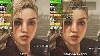 Monster Hunter Wilds Beta vs Benchmark Tool Performance Comparison Test | 1440P ULTRA - DLSS 4 - FG